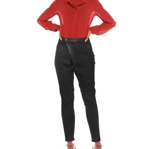 R13 crossover  coated skinny jeans